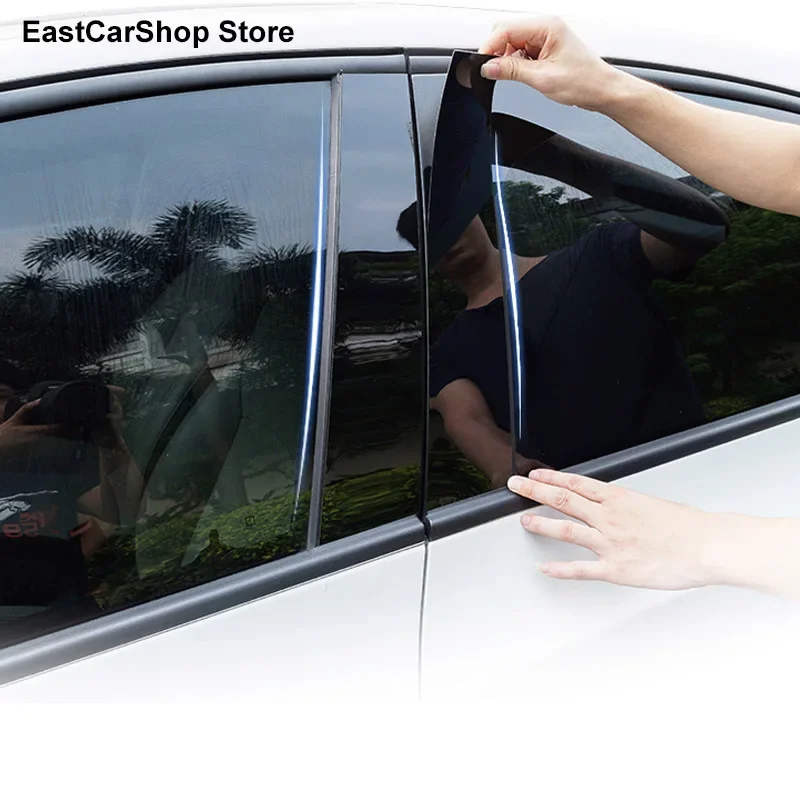 

for Ford Focus 2021 2020 2019 Car Middle Column PC Window Trims Decoration B Pillar Strip Sticker Sedan Hatchback Accessories