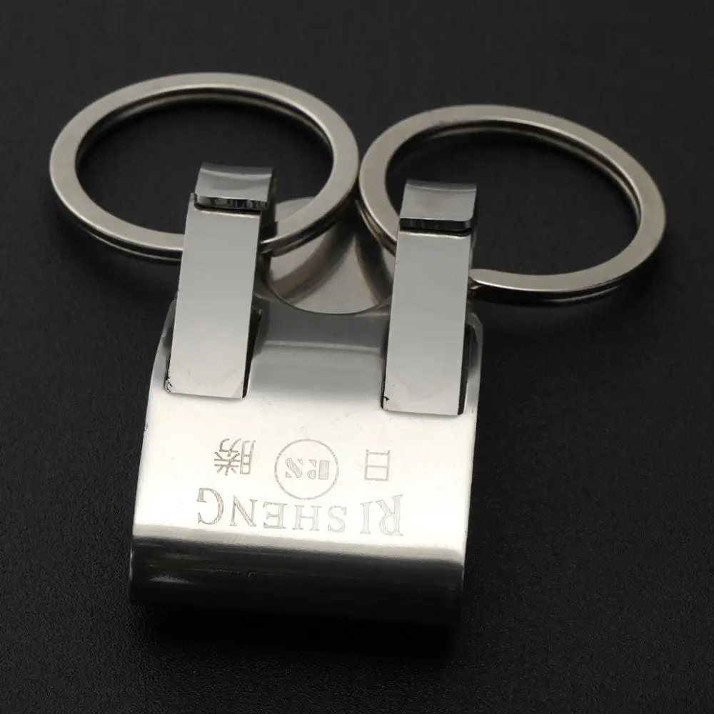Quick Release Belt Keychain Heavy Duty Detachable Stainless Steel Keyring Double Ring Anti-Lost Belt Key Holder Jewelry Hooks