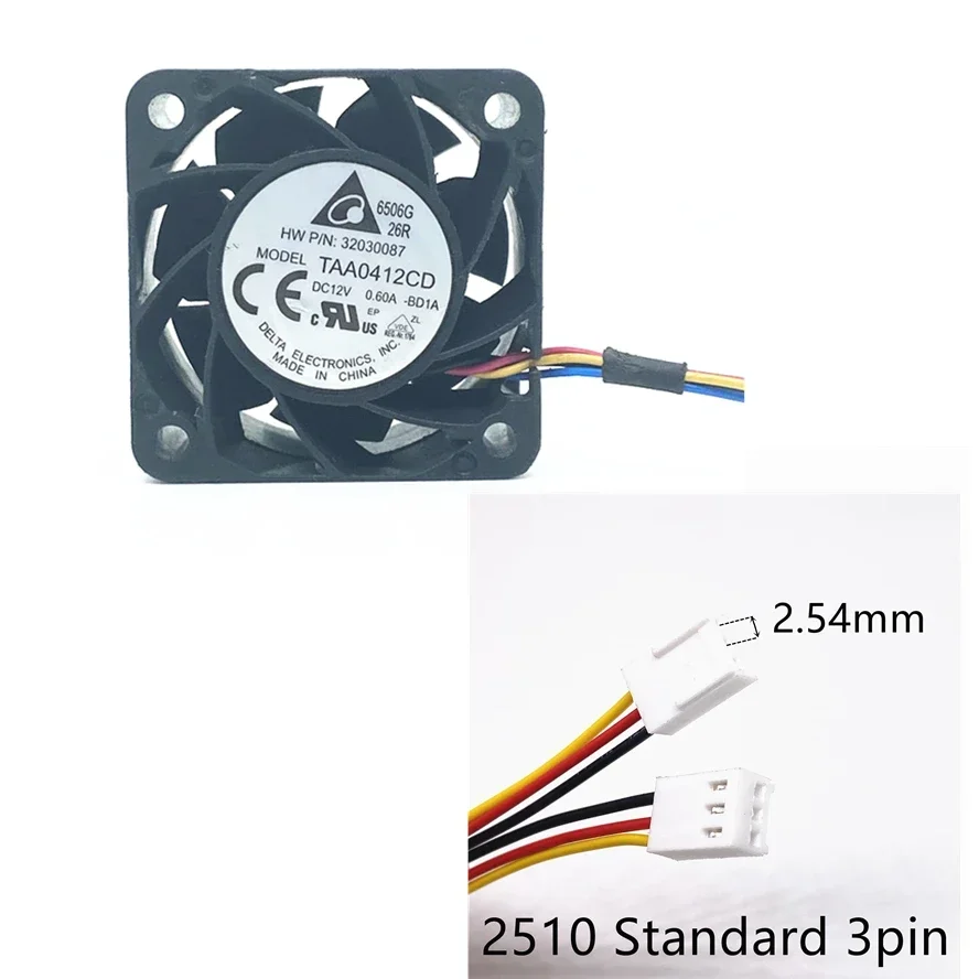 Delta TAA0412CD 40x40x20MM 40mm 4020 4cm Server Fan Inverter Computer CPU Axial Blower Cooling Fans DC 12v 0.6A 4PIN