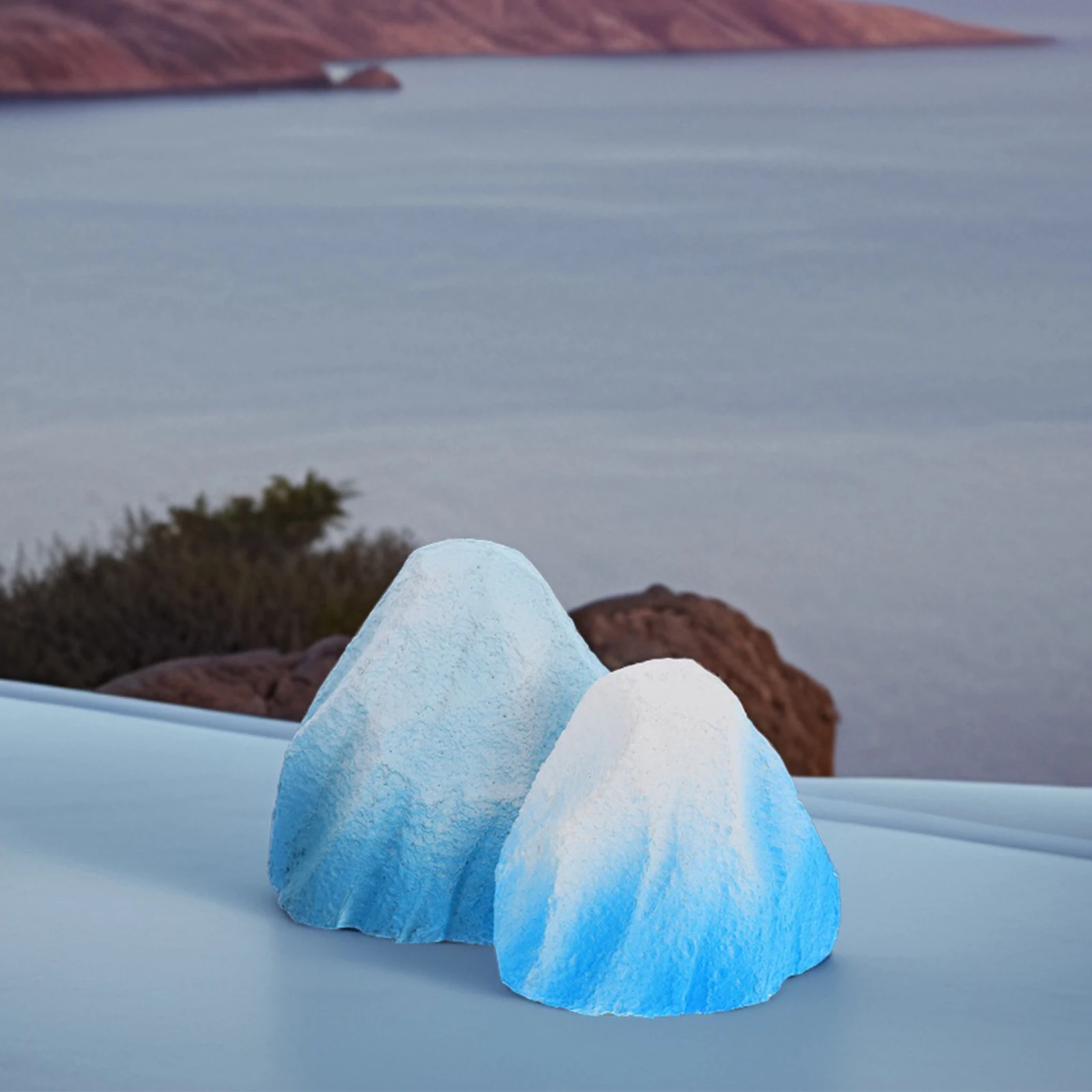 

2pcs Lifelike Foam Rock Snow Mountain Sculpture Craft Iceberg Decoration Miniature For Home Wedding Film Set Diorama Cake