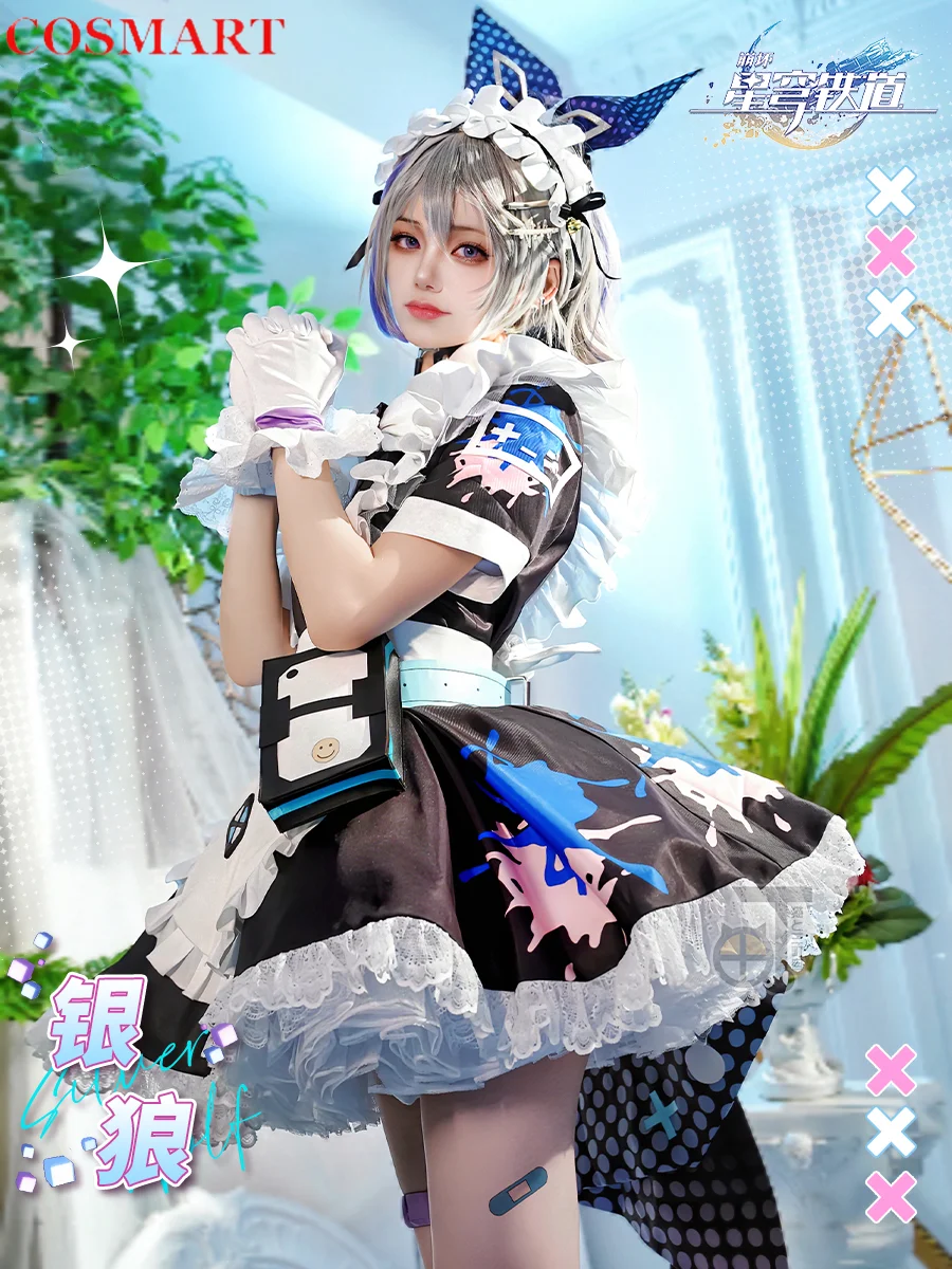 

Honkai: Star Rail Silver Wolf Maid Dress Cosplay Costume Cos Game Anime Party Uniform Hallowen Play Role Clothes Clothing