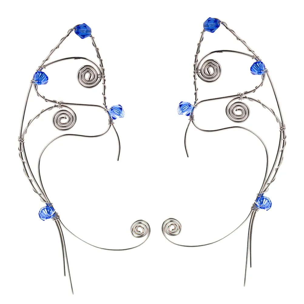1Pair Elf Ear Cuffs Fairy Non Piercing Earrings Vintage Style for Christmas Halloween Wedding Party Costume Accessory