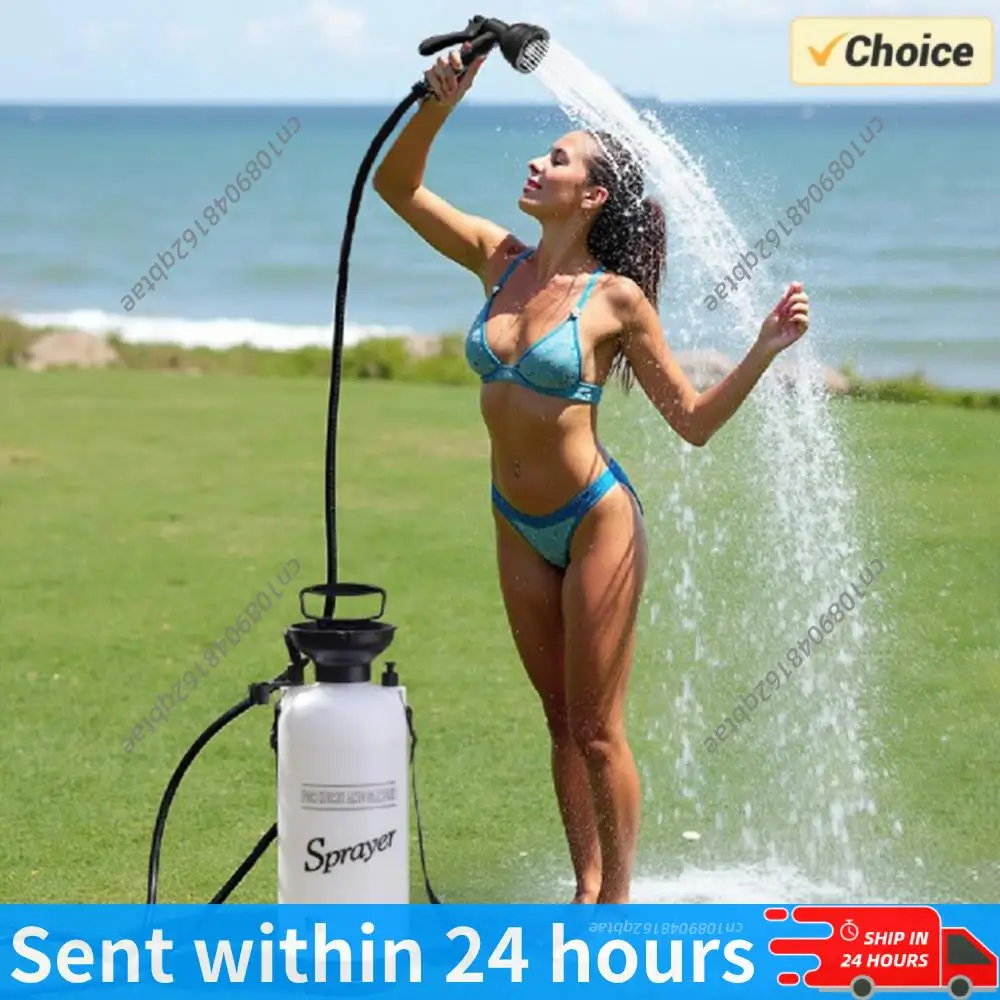 

Camping Shower with 3 Meter Long Hose Portable Water Sprayer Multi-Functional Shower Pump for Plants Pest Control and Lawn Care