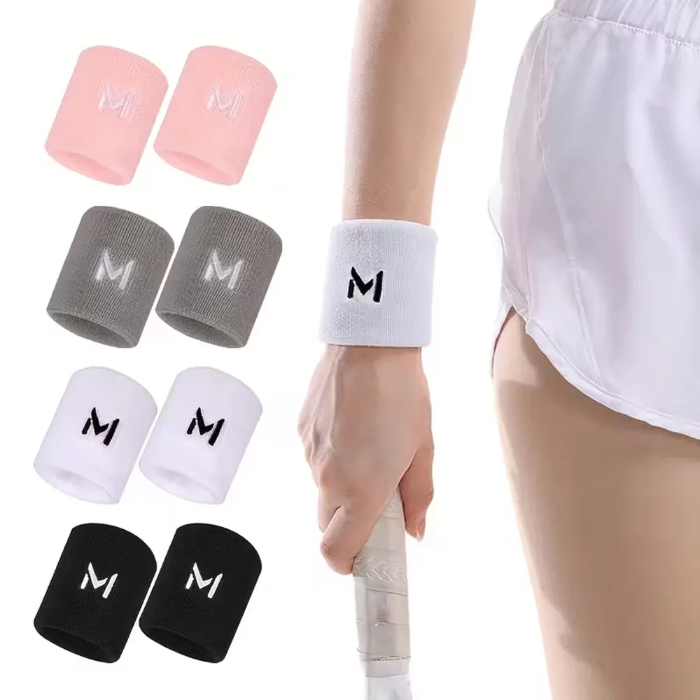 2 Stück Sport-Armbänder, schweißabsorbierend und atmungsaktiv, für Männer und Frauen, Fitness- und Basketball-Handgelenksärmel