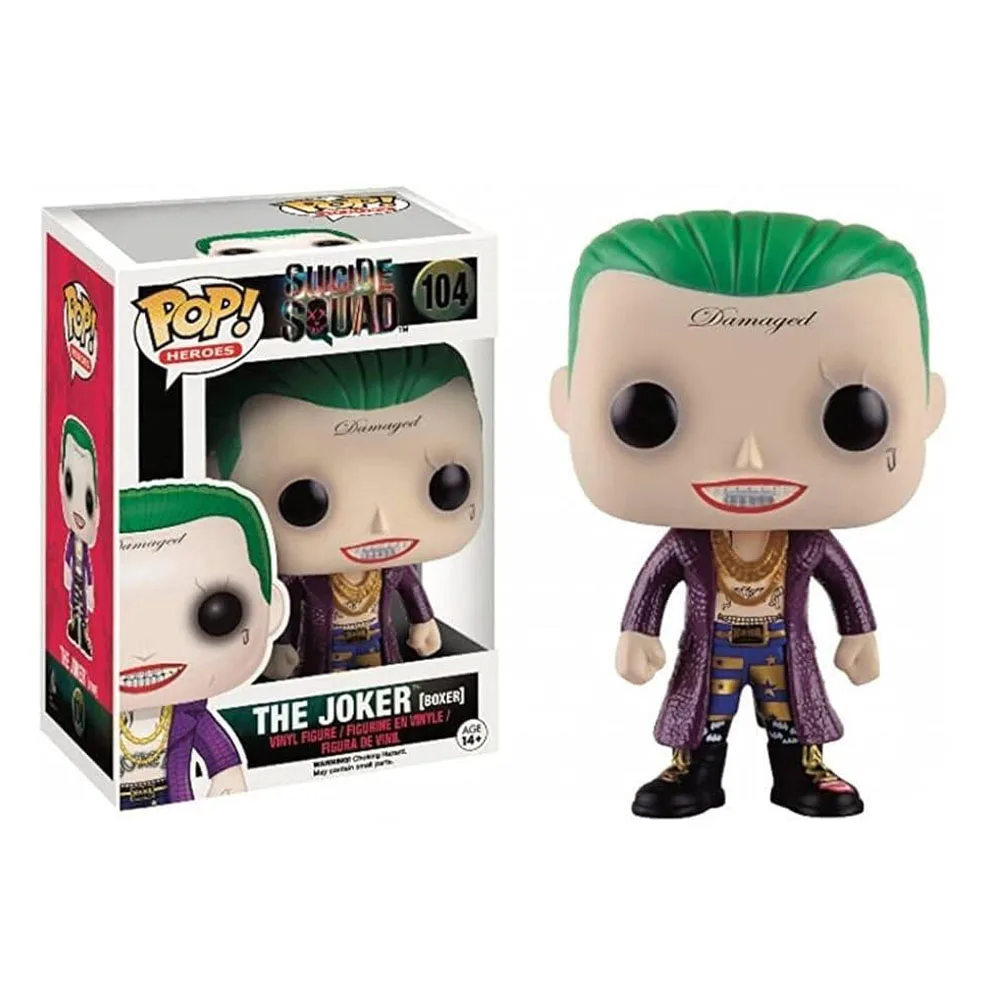 Funko Pop Suicide-Squads Jokers # 104 دكتور هارلين # 135 هارلي # 105 كوين # 108 ألعاب شخصيات الحركة هدايا دمى الفينيل لأبطال Pop-DC