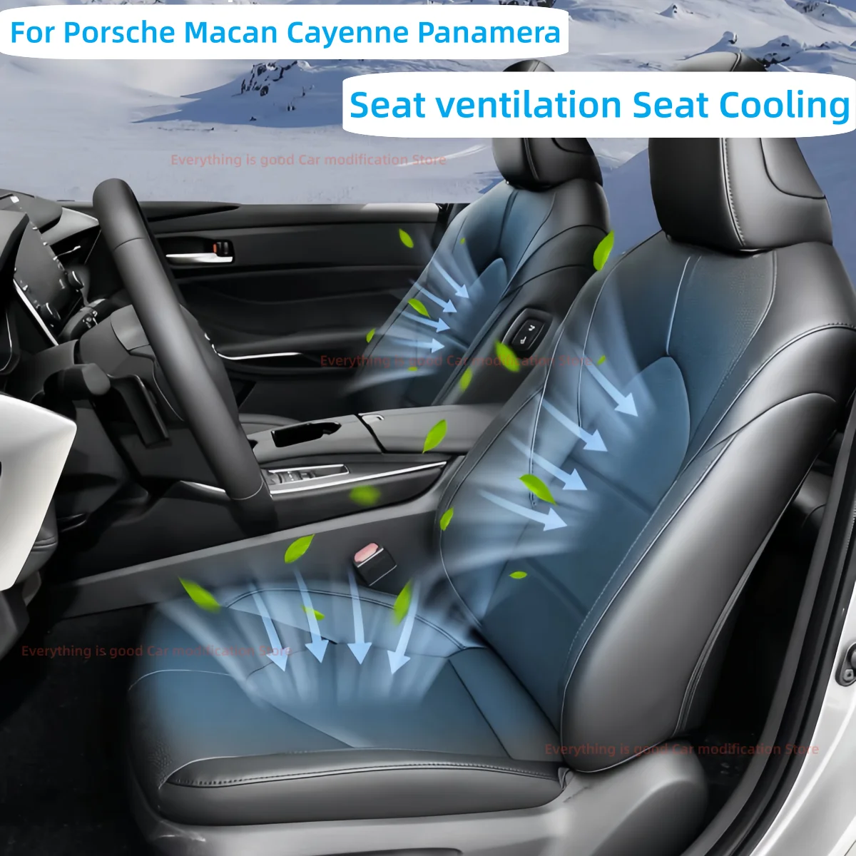 Vehicle-mounted fan Fit for Porsche Macan Cayenne Panamera Seat ventilation Seat Cooling Car Modification Car interior supplies