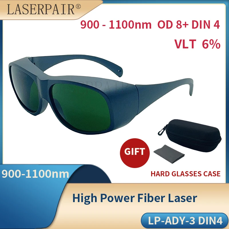 LaserPair High Protection 900-1100nm OD8+ DIN4 Laser Safety Glasses for Fiber Laser, Handheld Laser Welding