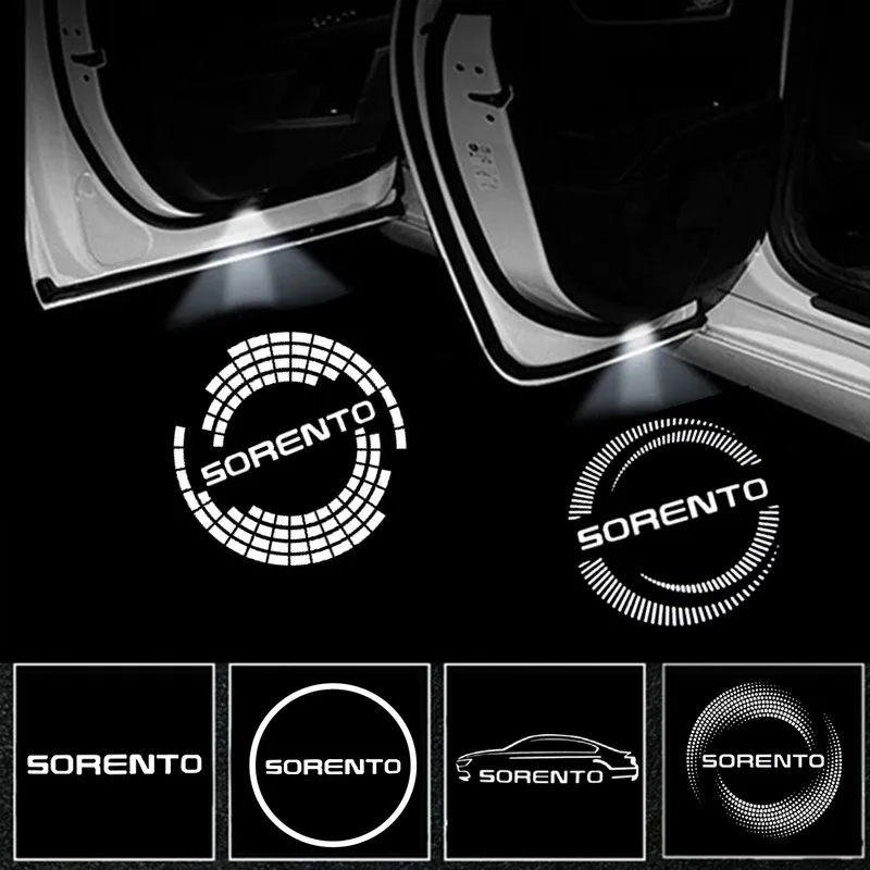 

2PCS Car Door Emblem Projector Lights Wireless Welcome Lamp Accessories For KIA Sorento UM (3th Gen) Prime 2015 2016 2017-2020