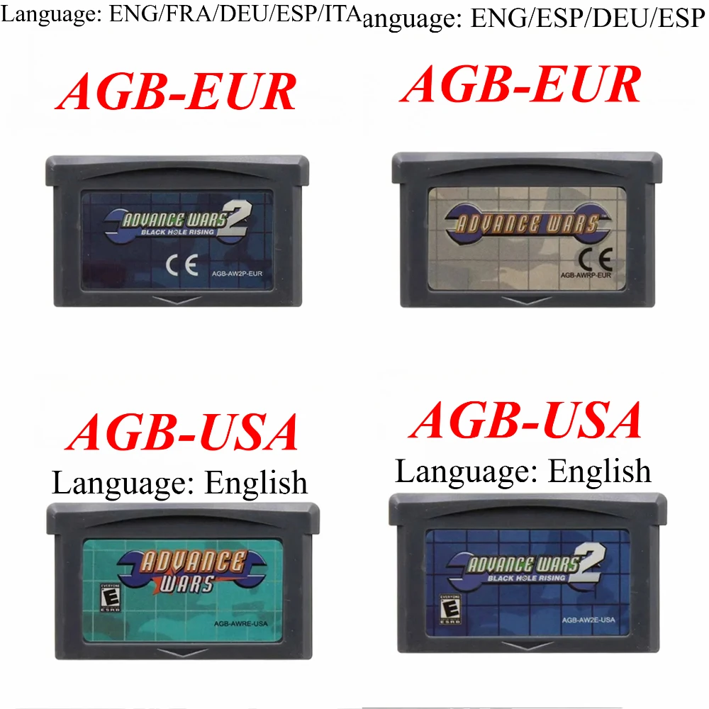 

EUR/USA 32 Bit Video Game Console Card GBA Game Cartridge Advance Wars Series Advance Wars 2 Black Hole Rising for GBA