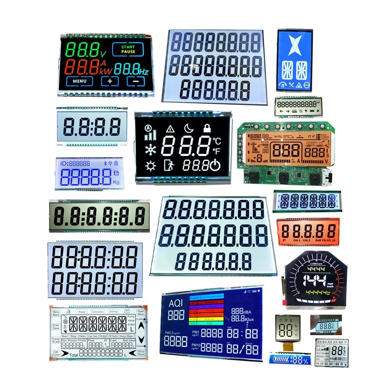 Hot-selling custom subdivision fuel pump LCD glass screen 776 886 20 22-bit monochrome TN HTN VA LCD screen for fuel dispenser