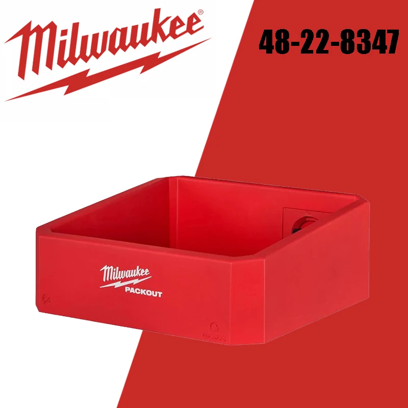 Milwaukee 48-22-8347 PACKOUT Compact Shelf Load Deposit Container Case Convenient Style Goods Shelves Tool Accessories