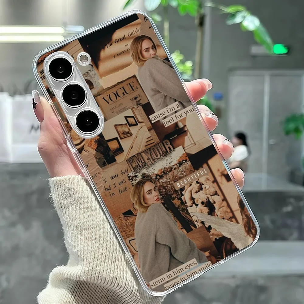 Singer Adele Adkins Phone Case For Samsung Galaxy A52 A12 A51 S21 Edge S22ULTRA S23 S20LITE Plus Ultra Transparent Cover