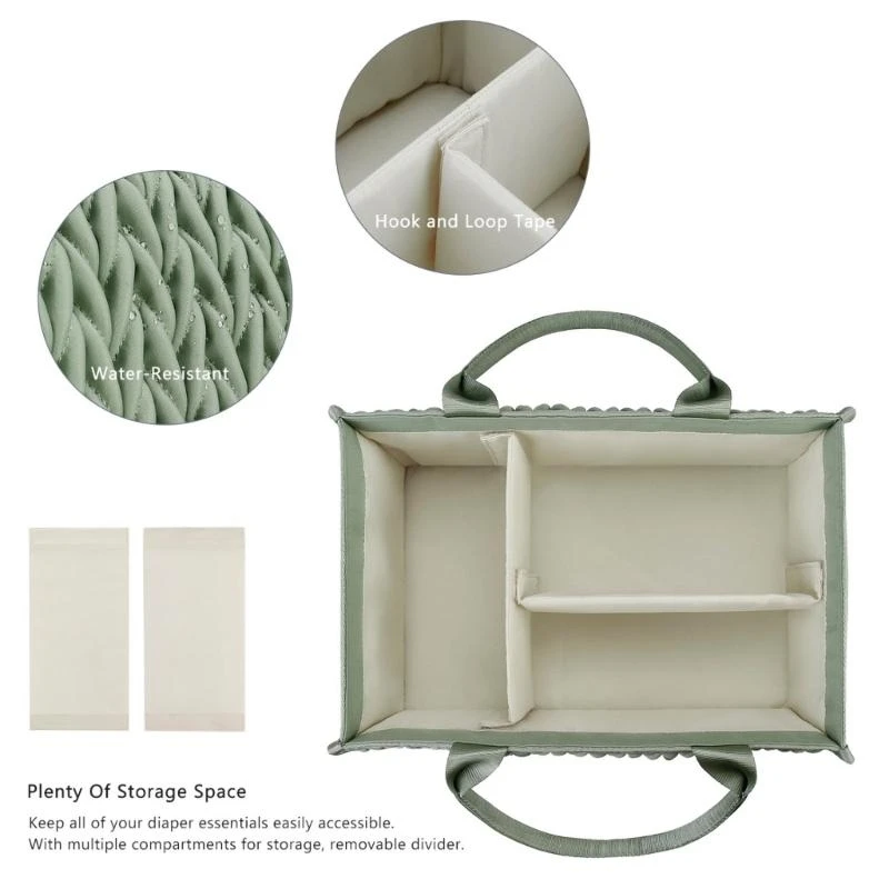 

J15U Nursery Essential Storage Case Travel Foldable Case for Diapers Lightweight Newborns Nappy Wet Wipes Storage Basket