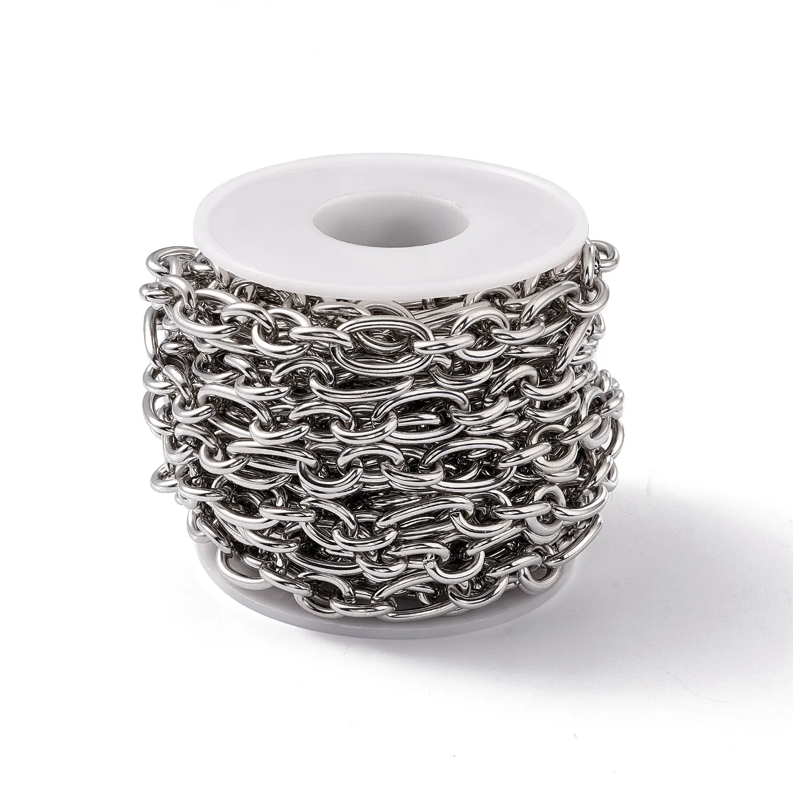 5M 304 Stainless Steel Cross Chains Rolo Unwelded Big Link Chain for Jewelry Making DIY Women Men Bracelet Necklace HIPHOP