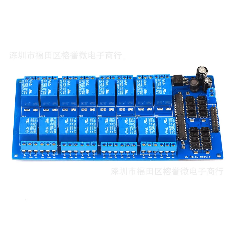 16Circuit Relay Module Optocoupler Isolated Low Level TriggerPLCControl Panel5v 12v 24vRelay