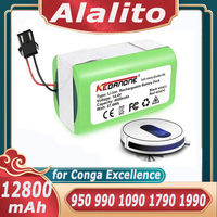 14.4V 2600mAh/4000mAh Li-ion Battery for Conga Excellence 950 990 1090 1790 1990 Deebot N79S N79 DN622 Eufy Robovac 11S 12 X500