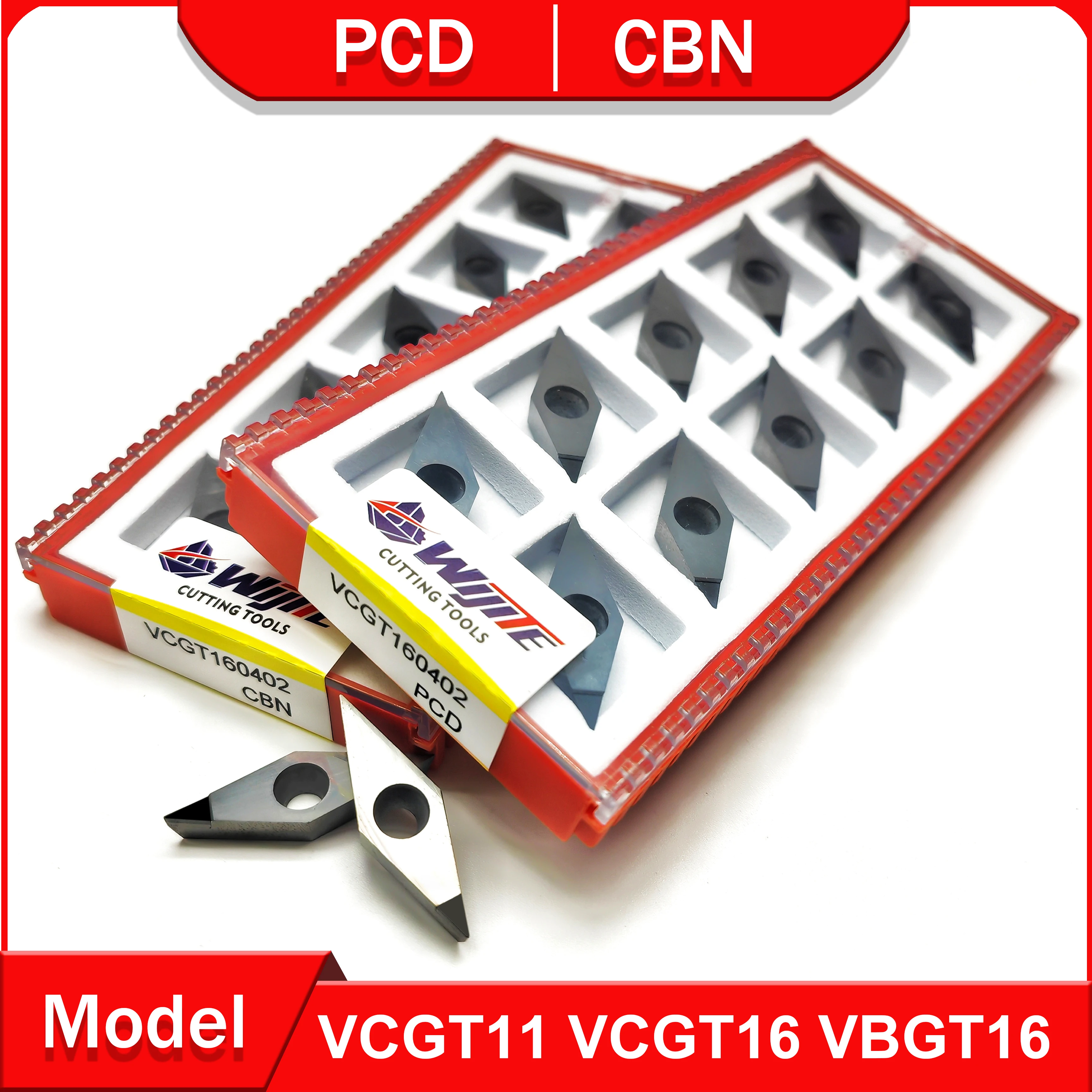 

PCD turning tool VCGT1103 VCGT1604 VBGT1604 Processing aluminum copper CBN tool processing hard steel and cast iron VCGT VBGT