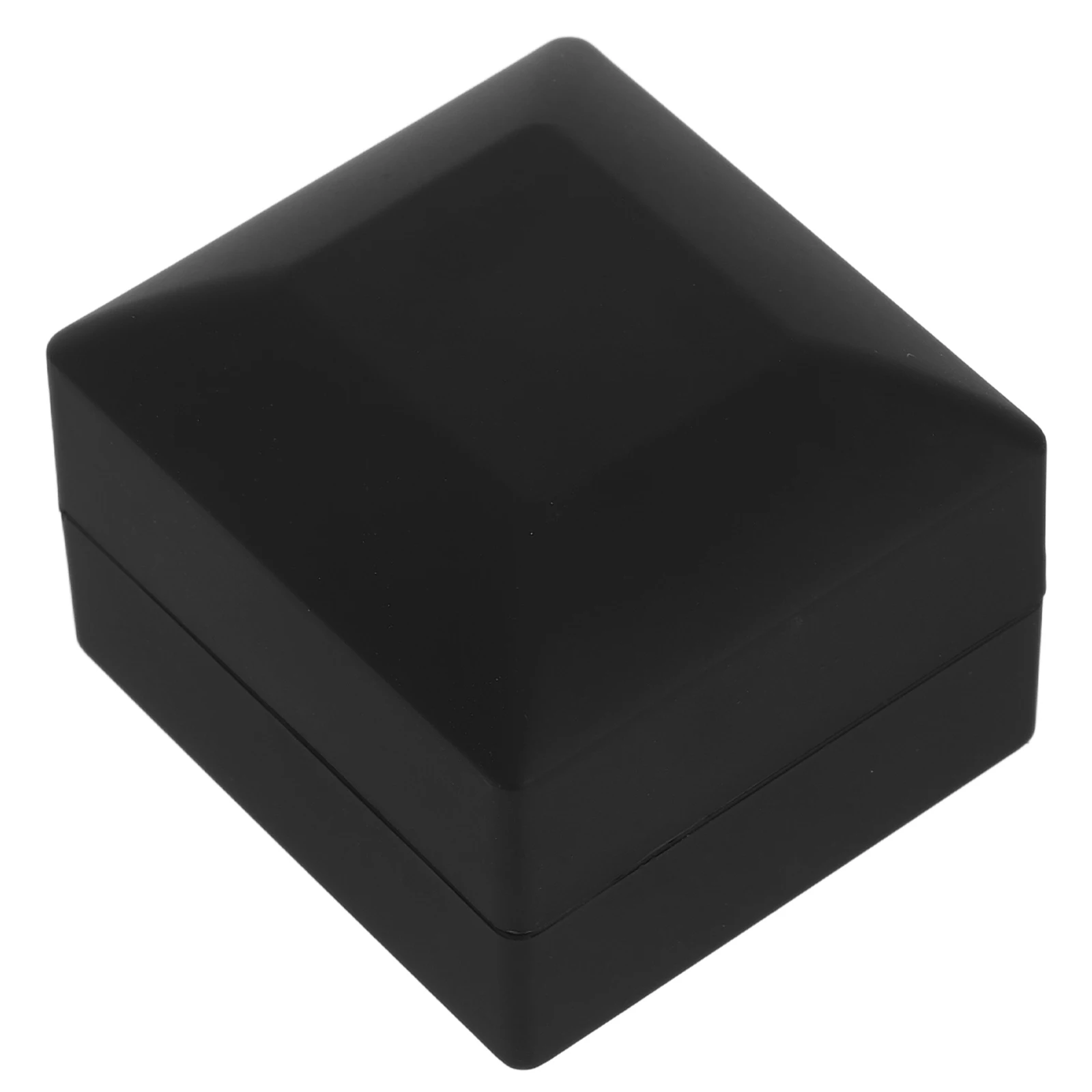 

LED Light Ring Box Jewelry Holder Black Earring Boxes Travel Display Case Wedding Multifunctional Design Portable