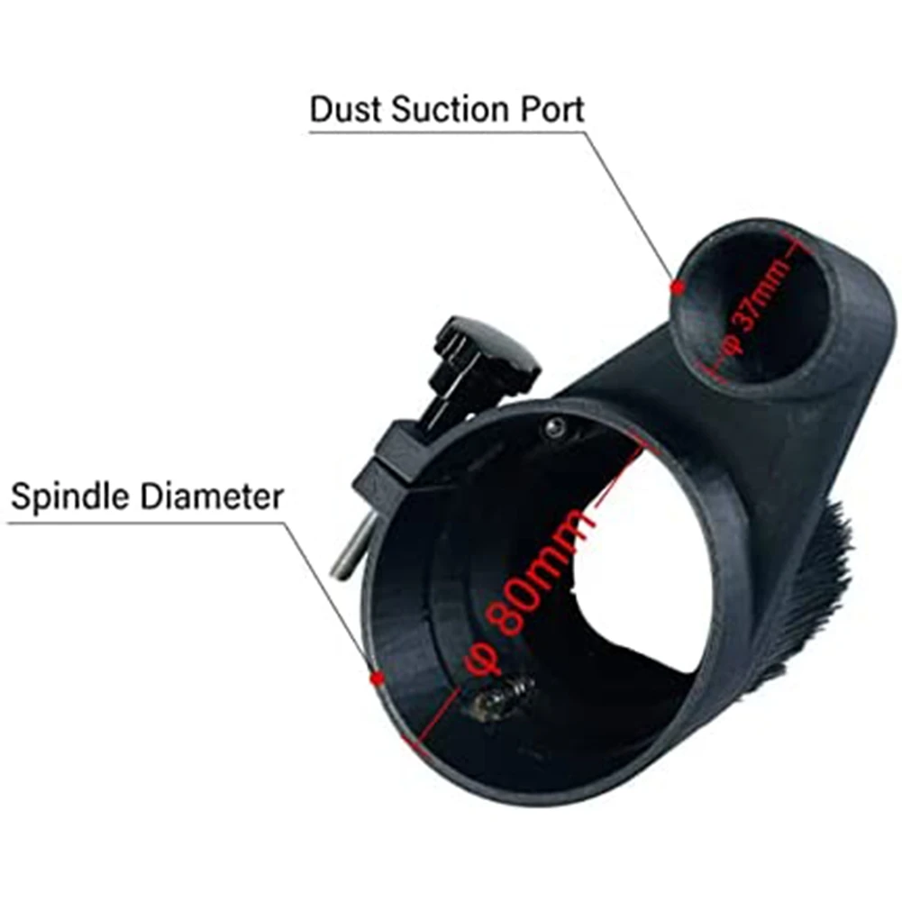 แปรงทำความสะอาดเครื่องแกะสลักฝาครอบแปรงเก็บฝุ่นสำหรับเราเตอร์ CNC แกนหมุน300W 500W 775 (80mm)