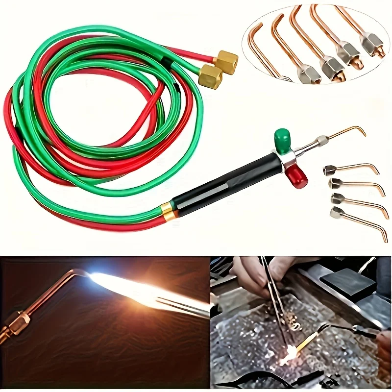 Jewelry Welding Torch Kit for Jewelry Processing Equipment with 5 Tips Durable Metal Oxygen Torch Flame Processing Tool