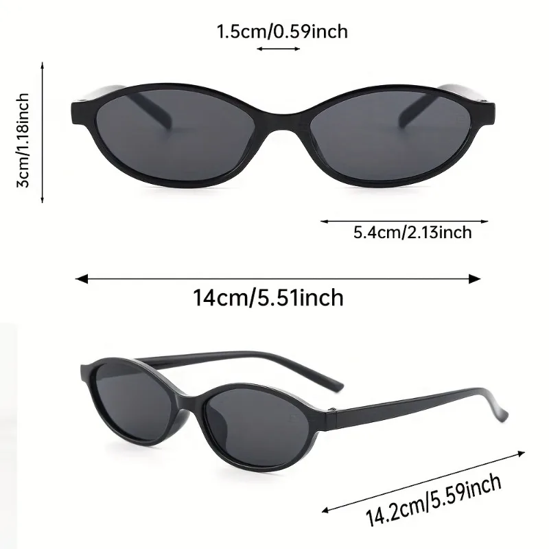 2 Stück kleine ovale Vintage-Sonnenbrillen für Damen, UV-Schutz, ideal für Outdoor, Reisen, Autofahren und den täglichen Gebrauch, perfekte Geschenke – Detail 6