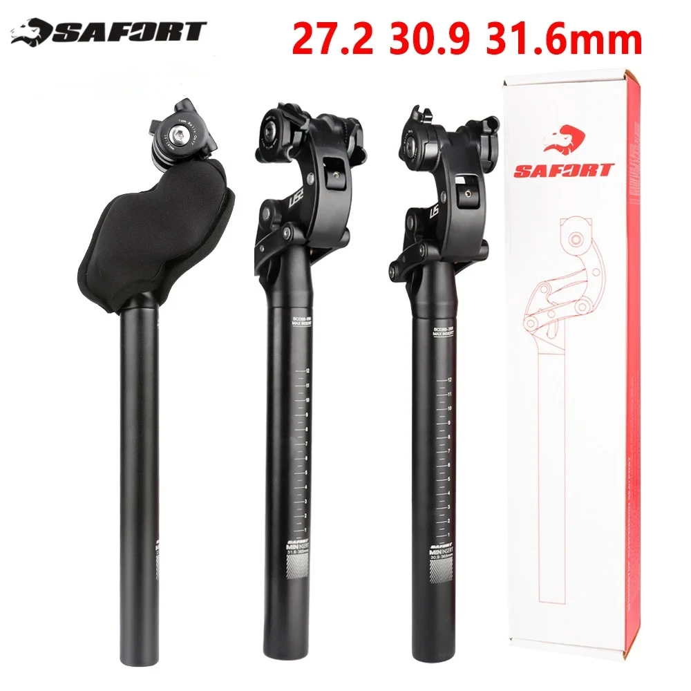 

SAFORT Bicycle Suspension Seatpost 27.2/28.6/30.0/30.4/30.9/31.6/33.9mm Off-road Mountain Bike Seat Post 50mm Travel