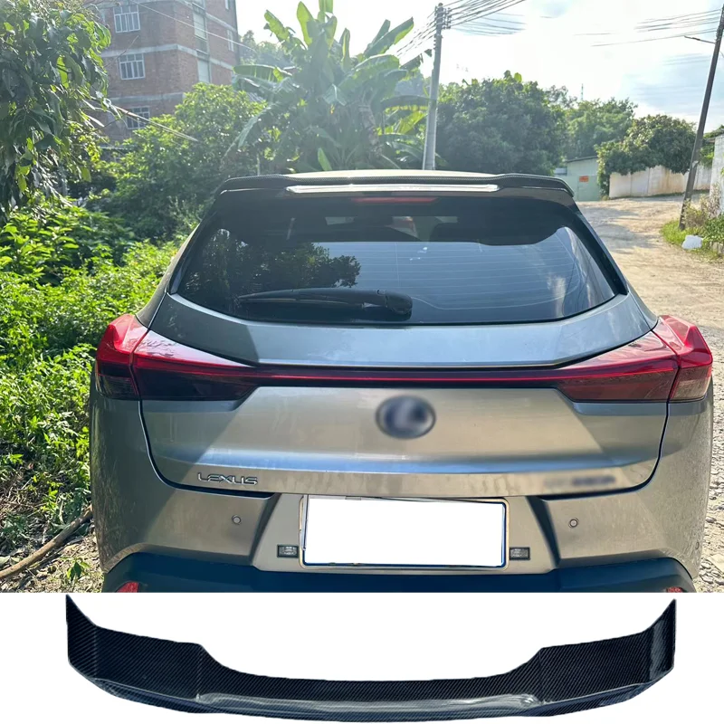 

Для Lexus UX 2019-2022: 100% настоящий карбон, высококачественный задний спойлер, диффузор на крышку багажника, JDM стиль, среднее и верхнее крыло
