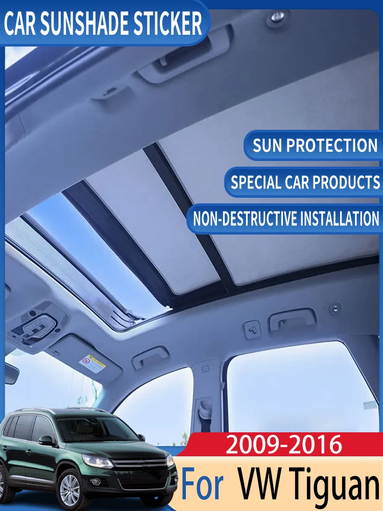 

Car Roof Sunshade For VW Volkswagen Tiguan MK1 2009-2016 5N Electrostatic Adsorption Sunroof Sunshade Skylight Car Accessories
