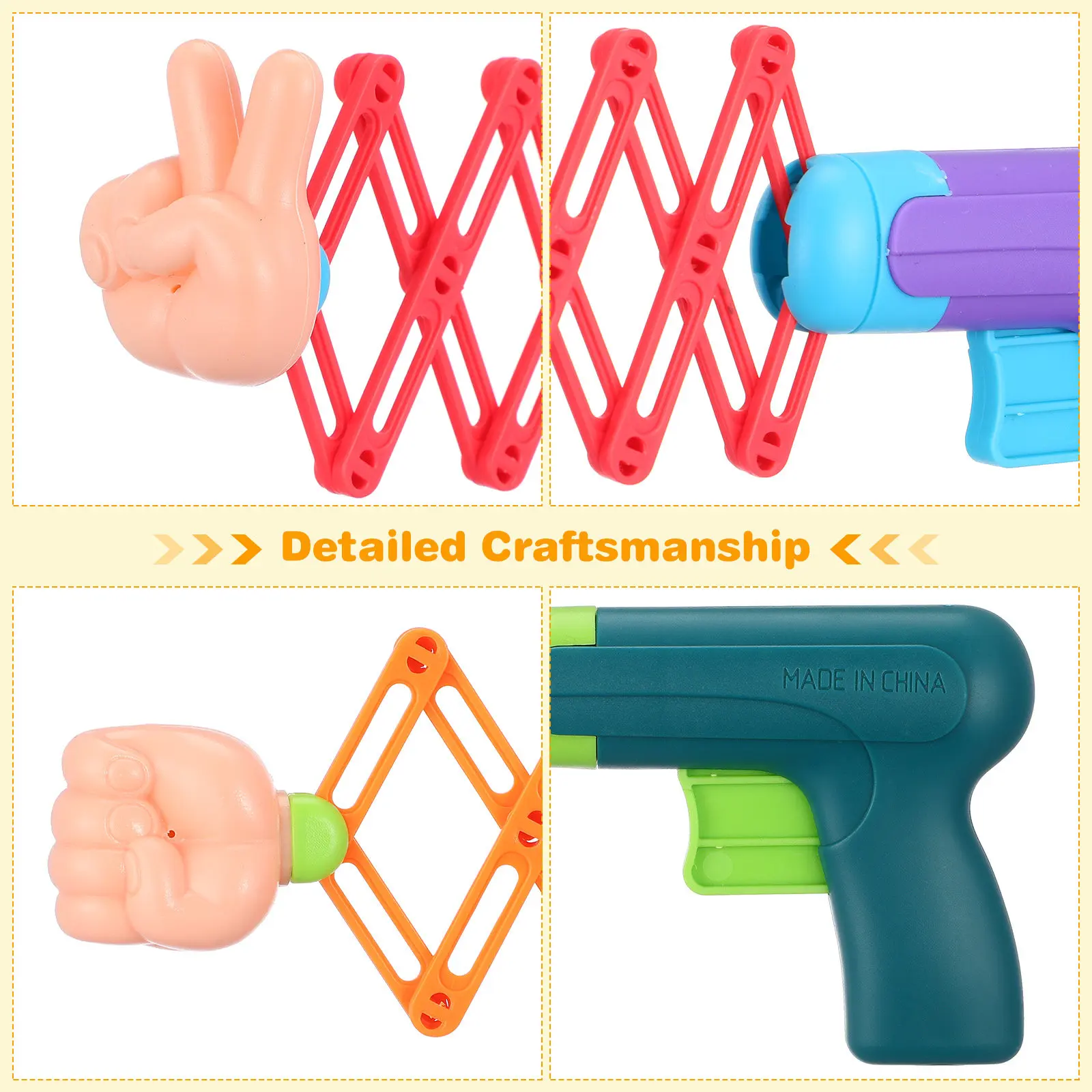 Ensemble de 2 jouets farces pour enfants, poings télescopiques, cadeau amusant pour le bureau, pour les garçons et les filles, fête d'anniversaire, amusant, anti-stress