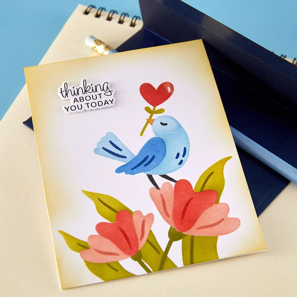 كرافت التخليص عيد الحب الحب الطيور الزهور Stencil DIY بها بنفسك صنع بطاقة القصاصات ورقة لوازم الحرف الديكور #4