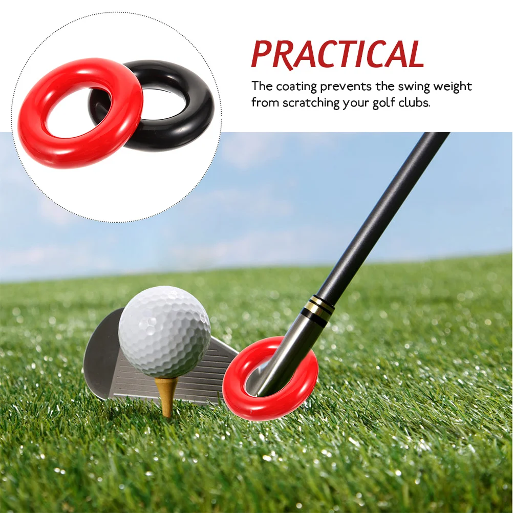 

2Pcs Round Weight Rings Golfing Training Aid Iron Material Durable Practical Gift for Golf Lovers Beginners Golfs Clubs Ring