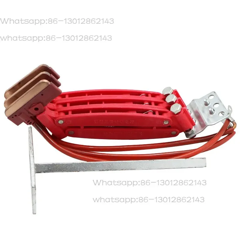 Récepteur à trois niveaux et quatre niveaux, brosse en carbone et cuivre élevé pour ligne de contact coulissante sans couture