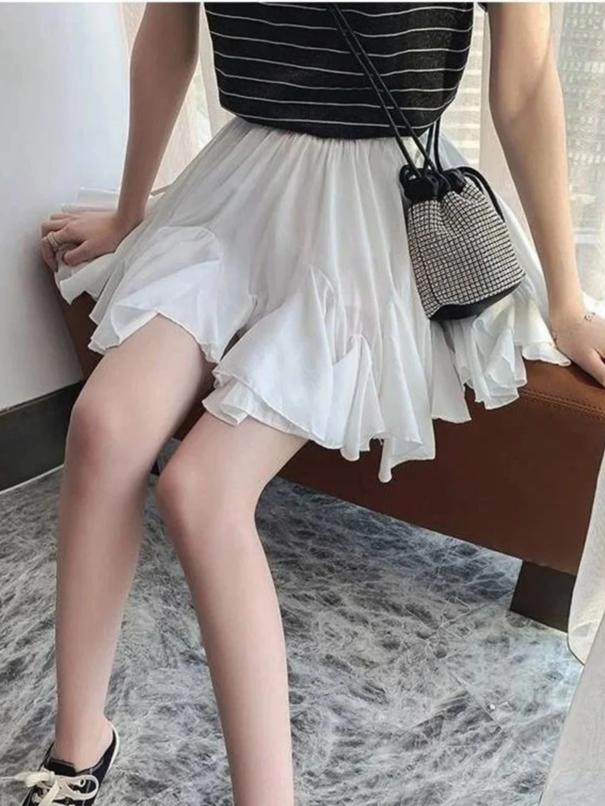 

Юбка-пачка с высокой талией, однотонная, пышная, для молодых женщин, летняя, приталенная, средней длины