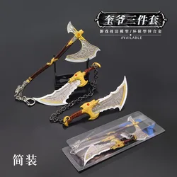 18cm Kratos Chaos Blade with Leviathan Axe Set God Of War Game Peripherals All Metal Sword for Table Ornaments Collection Crafts