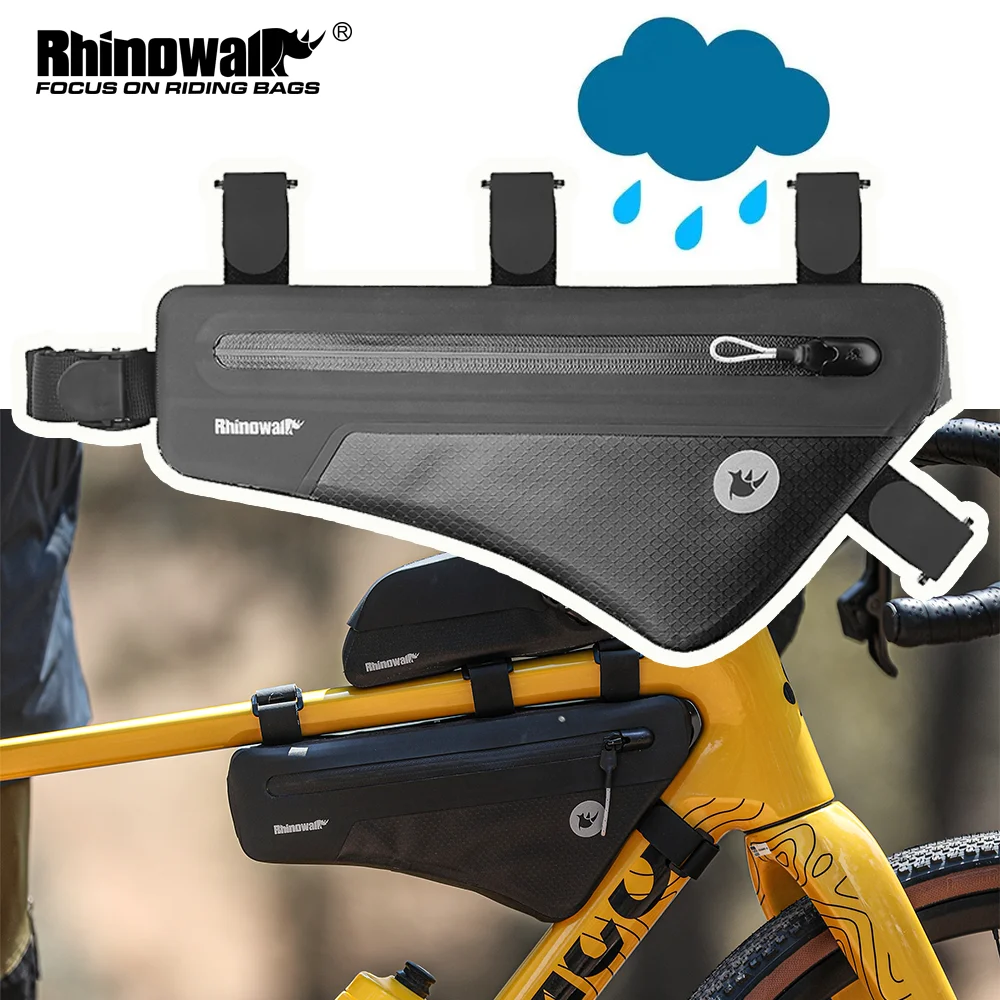 

Rhinowalk Bike Triangular Crossbar Bag Waterproof Bicycle Frame Bag 1.7L/2.6L Dry Rainproof Bottom Bag For Mtb&Road Gravel Bike