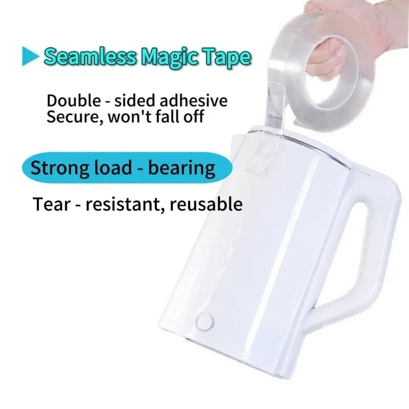 Double-sided Adhesive Nano Tape Transparent Reusable Waterproof Extra Strong Sticky Strip Heavy-duty Two Side Tapes