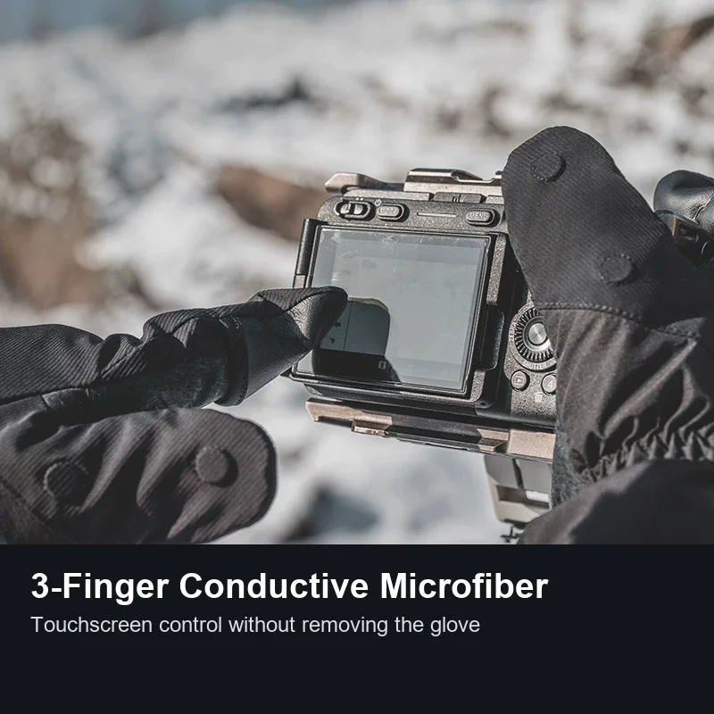 PGYTECH Professional Photography Gloves Level 4 Splash-Proof 3-Finger Magnetic Flip Touchscreen Windproof Winter Camera Gloves - view 4
