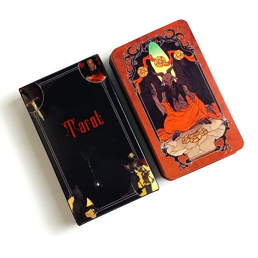 Tarot Deck A 78 Cards Divination Fortune Telling Board Game For Beginners ,Family Gathering Game Cards Halloween Games