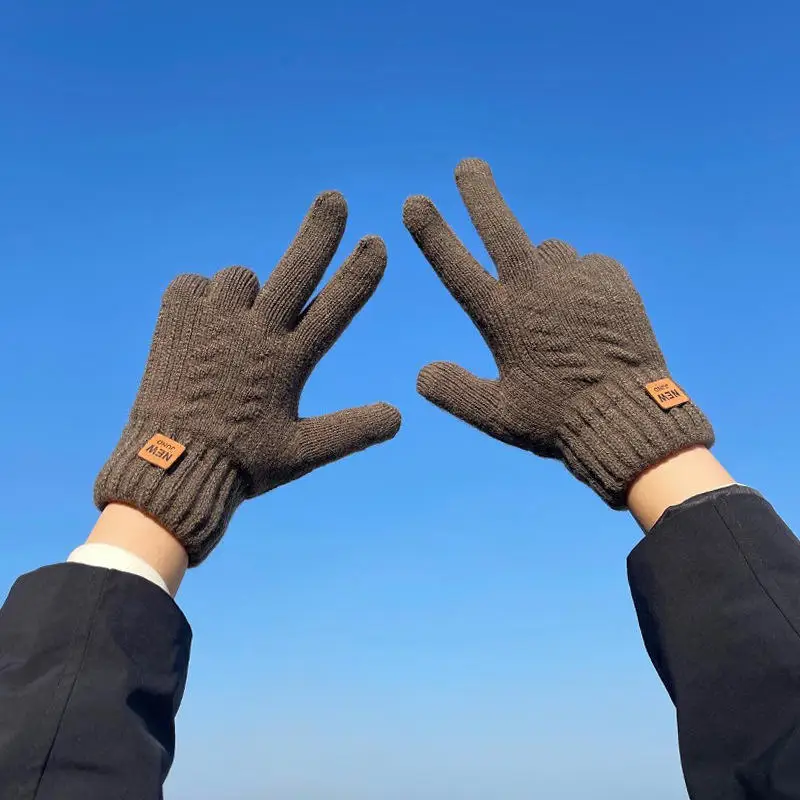 Gants Chauds à Doigt Complet, Mitaines à Double Couche Optique, Écran Tactile, Cyclisme en Plein Air, Conduite, Automne et Hiver