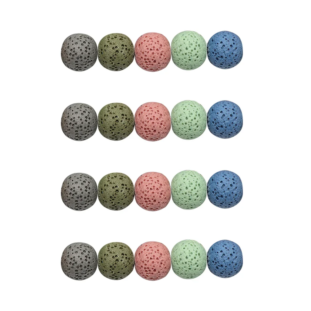 

40 Pcs Volcanic Lava Beads Natural Stone Spacer Loose DIY Jewelry Making Supplies Home Decor Craft Project Rock