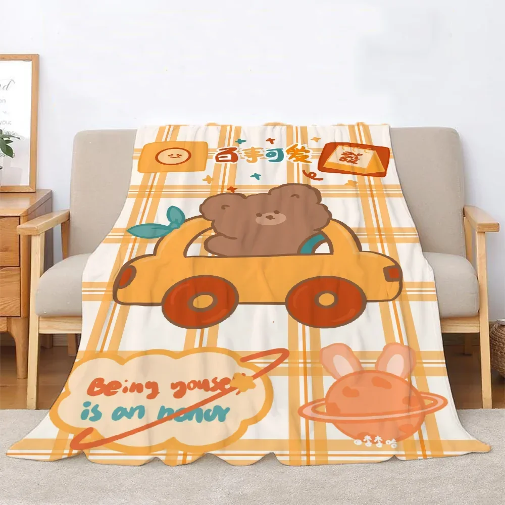 

Bear Custom Blanket King Size Home and Decoration Throws Blankets for Sofa Luxury Bedding Bed Throw Beach Towel Knitted Plaid