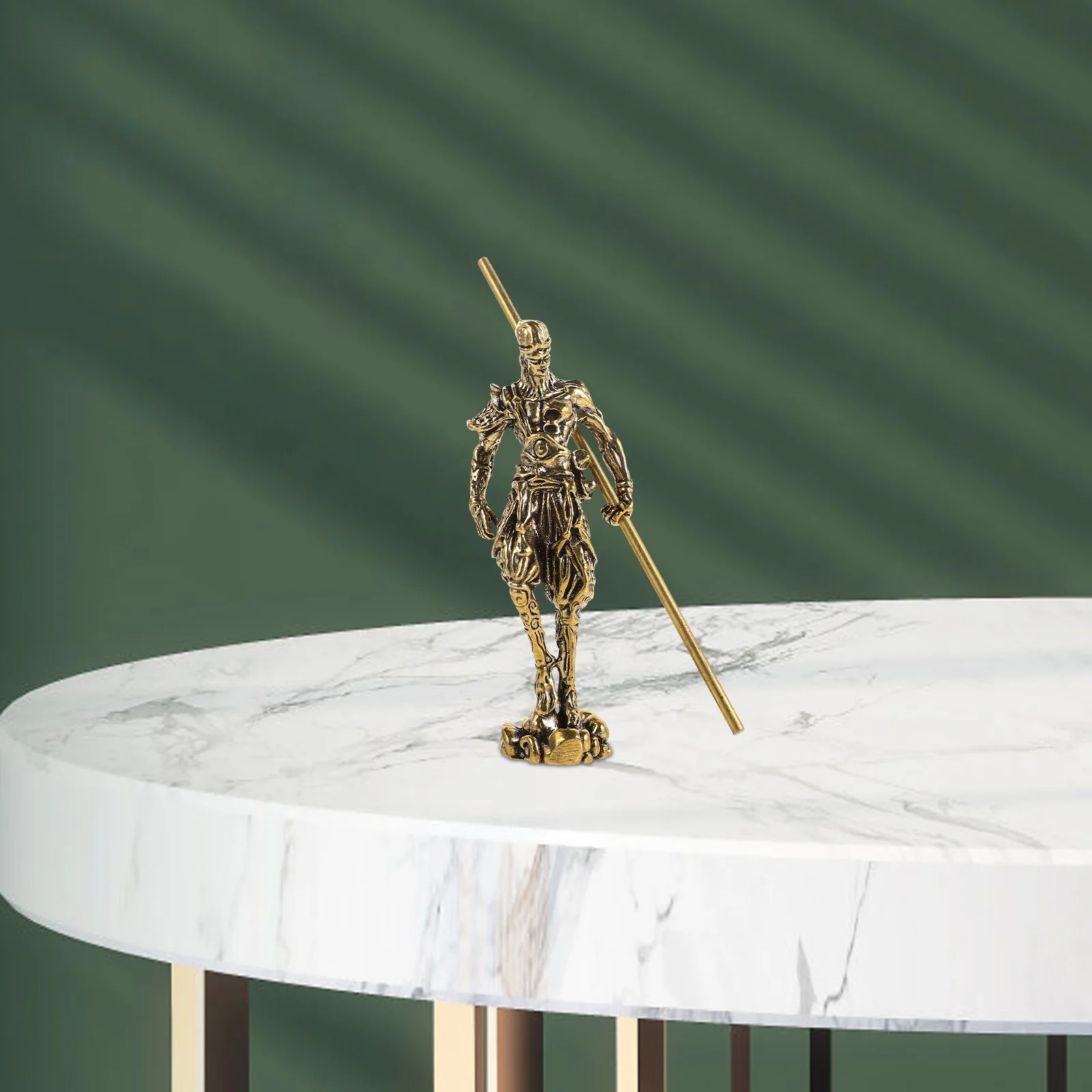 

Creative Retro Solid Monkey King Wukong Statue Desktop Ornament Chinese Monkey King Sculpture Sun Wukong Decoration