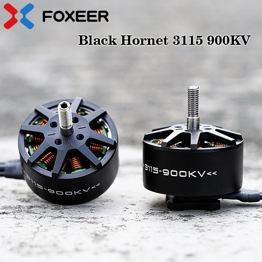 

FOXEER Black Hornet 3115 900KV бесщеточный двигатель 4-6S LIPO для радиоуправляемого FPV фристайла 8 дюймов 9 дюймов 10 дюймов длинный радиус дрона DIY части