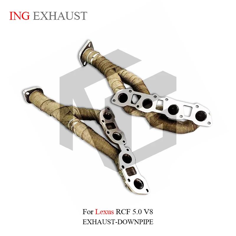 

ING Catalytic Downpipe Performance Manifold Header for Lexus RCF V8 5.0T Toyota Engine Power Race Tube Exhaust System