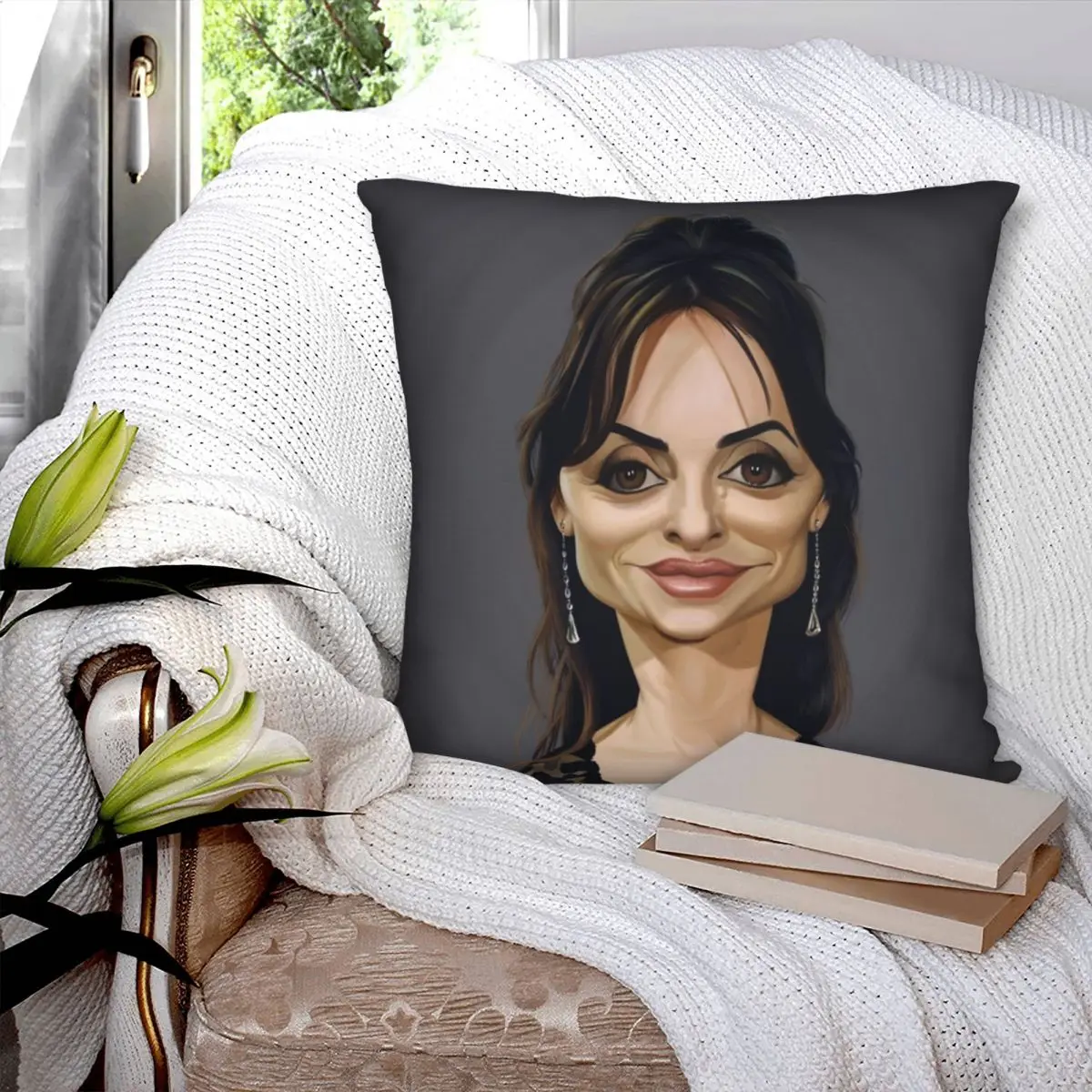 Penelope Cruz Square Pillowcase Polyester Pillow Cover Velvet Cushion Zip Decorative Comfort Throw Pillow For Home Living Room