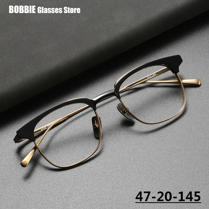 

Business Fashion Eyewear Square Small Glasses Frame Men Titanium Ultralight Eyeglasses Myopia Spectacles Prescription Lens Gafas