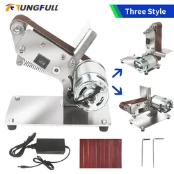 Belt Sander Grinder Adjustable Angle Belt Sander Machine Knife Cutter Edges Sharpener DIY Polishing Grinding 7 Speed Regulation