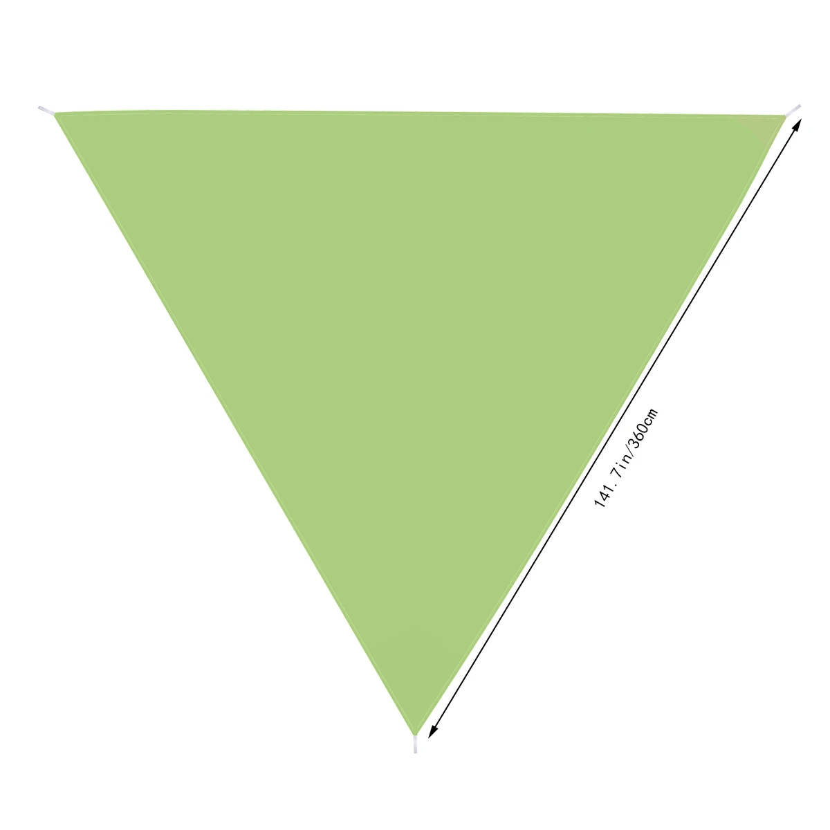 

Triangle Sun Shade Sail Waterproof Canopy Green Patio Garden Stainless Steel D Rings Polyester Fabric