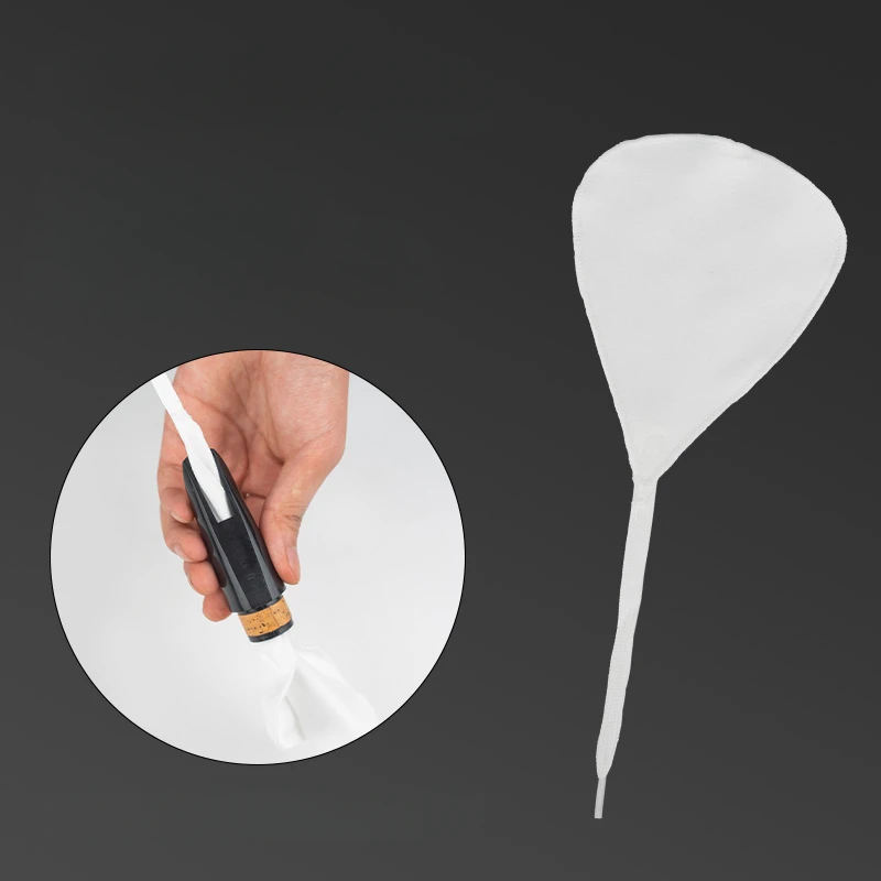 1 Piece Flannel Bb Clarinet Curved Neck Cleaning Cloth Inner  Chamber Absorbent Cleaning Wipe Cloth