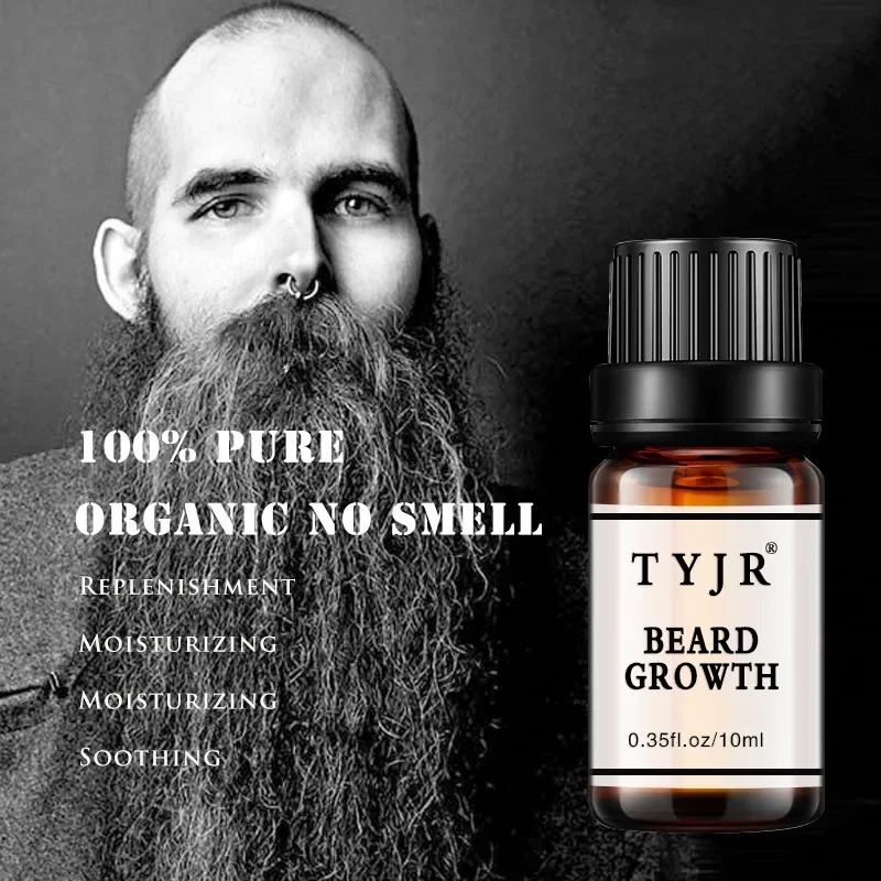 Men Beard Growth oil 10ml Moustache Treatment Liquid Beard Increase liquid Hair growth fluid Hair Care Essence Improves Hair